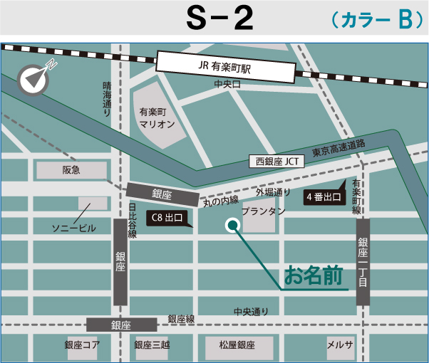 デザインサンプル シンプルマップ 地図製作 制作 作成のピクトマップ